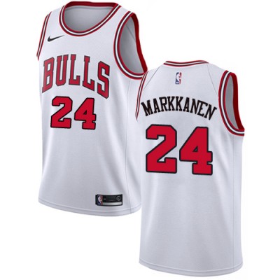 Nike Chicago Bulls #24 Lauri Markkanen White Youth NBA Swingman Association Edition Jersey